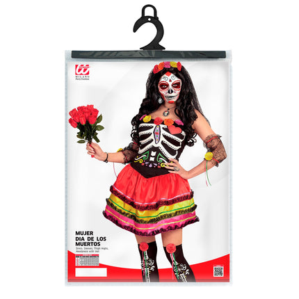 Dia De Los Muertos Sukienka damska krótka kolorowa