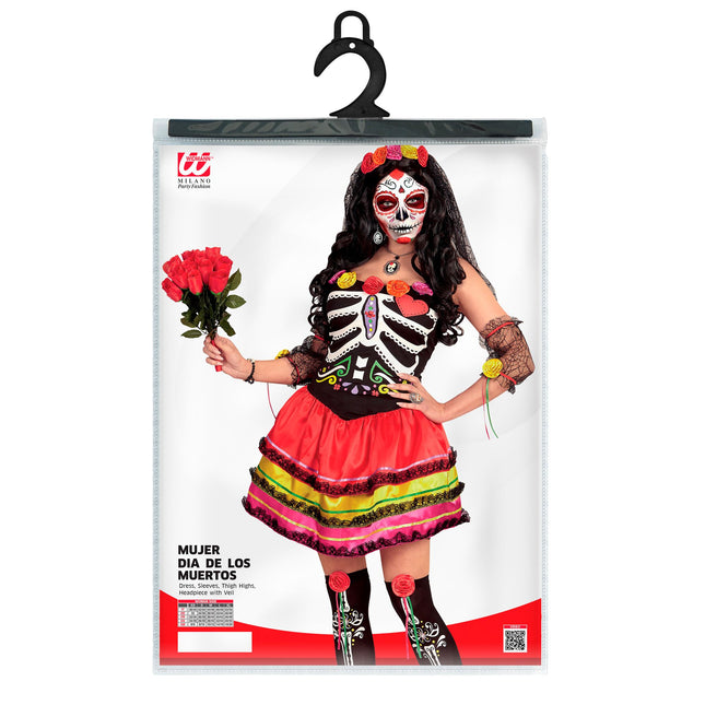 Dia De Los Muertos Sukienka damska krótka kolorowa