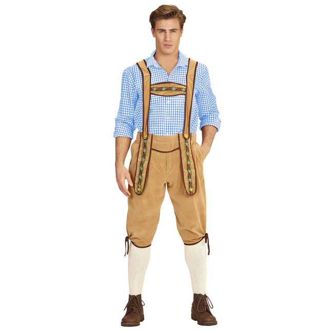 BAWARSKIE LEDERHOSEN BEŻOWE XL