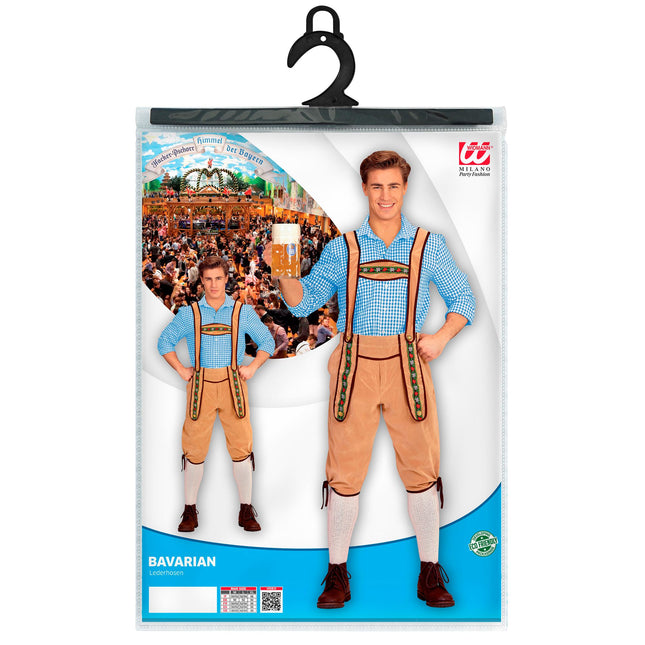 BAWARSKIE LEDERHOSEN BEŻOWE XL