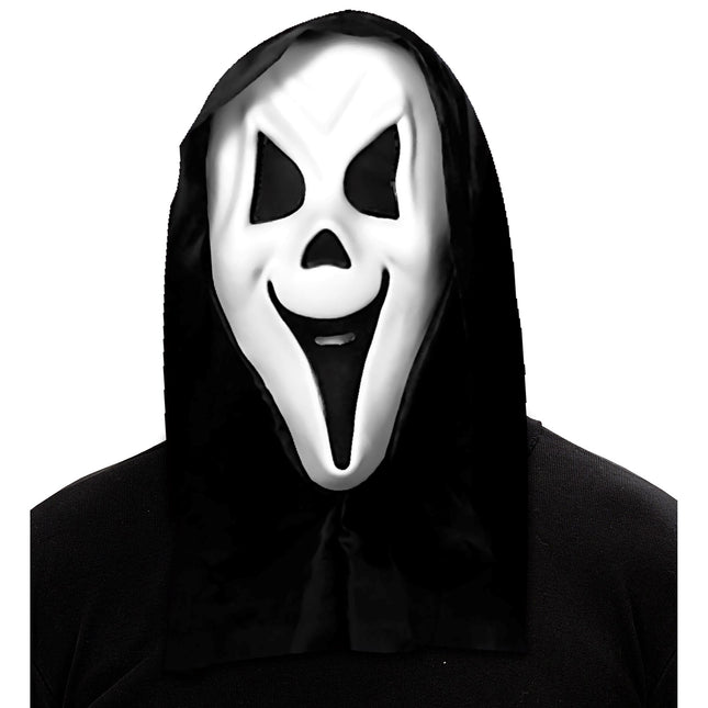 Maska na Halloween Biały Czarny Duch