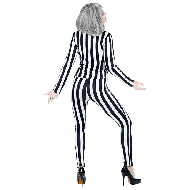 Kostium na Halloween Biały Czarny Damski Duch