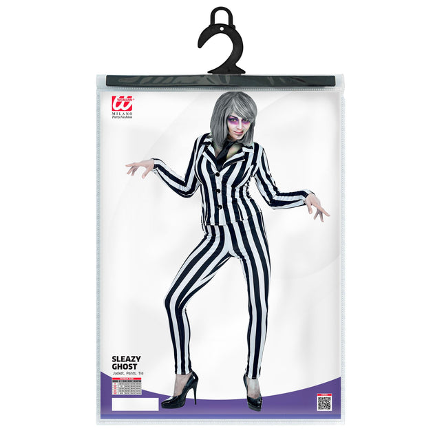 Kostium na Halloween Biały Czarny Damski Duch