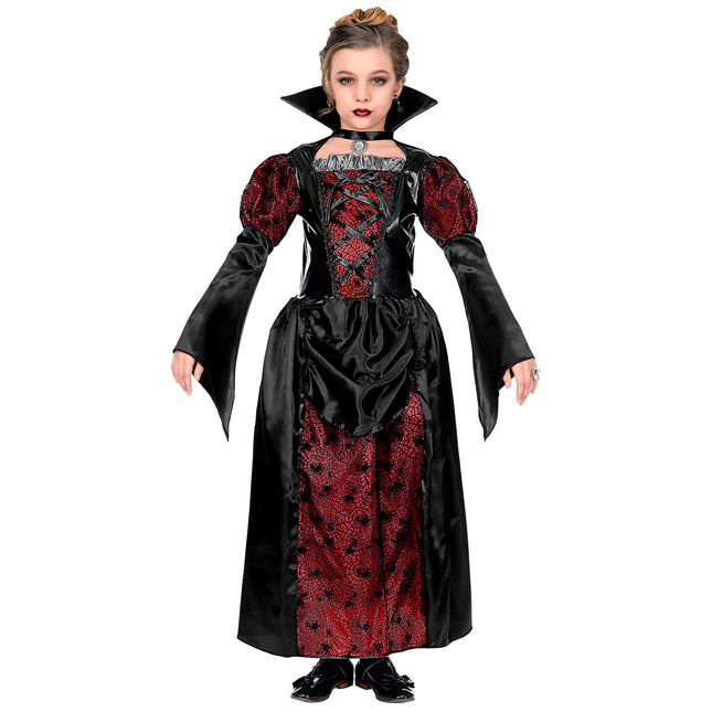 Sukienka na Halloween Czarna Czerwona Dziewczyna Wampir
