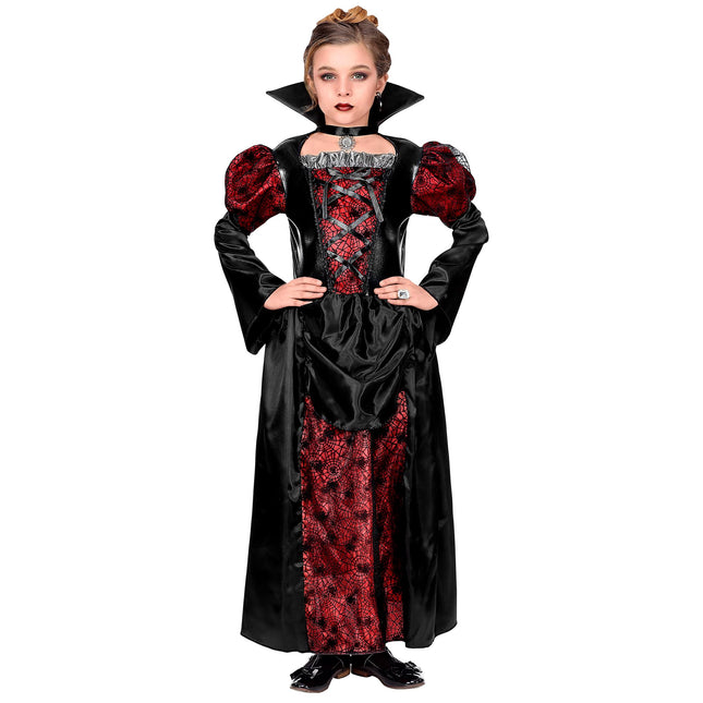 Sukienka na Halloween Czarna Czerwona Dziewczyna Wampir
