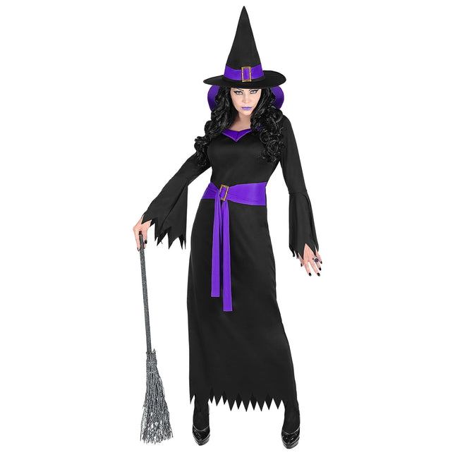 Sukienka na Halloween Black Purple Ladies Witch