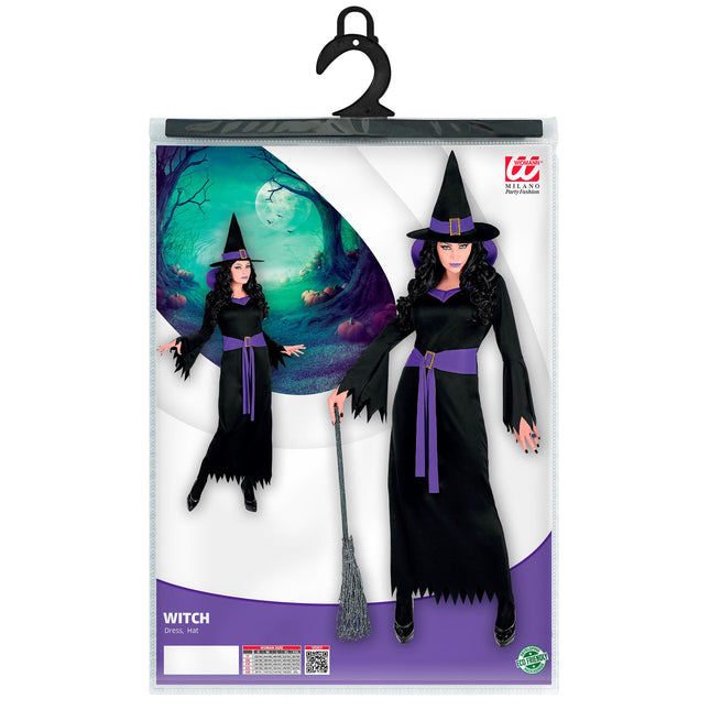 Sukienka na Halloween Black Purple Ladies Witch