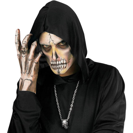 Naszyjnik na Halloween Srebrna Czaszka