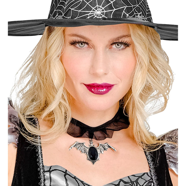 Naszyjnik na Halloween z nietoperzem