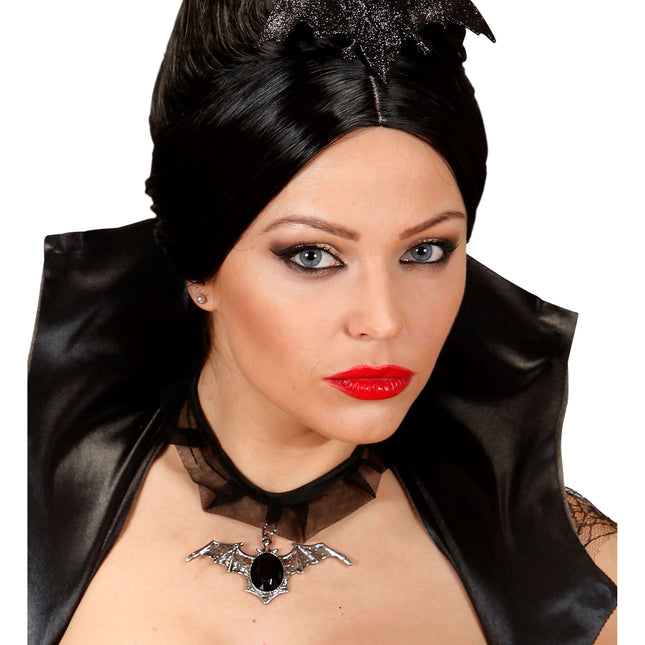 Naszyjnik na Halloween z nietoperzem