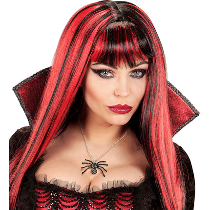 Naszyjnik na Halloween Czarny pająk z diamentami