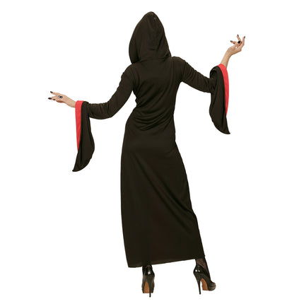 Sukienka gotycka damska na Halloween czerwono-czarna