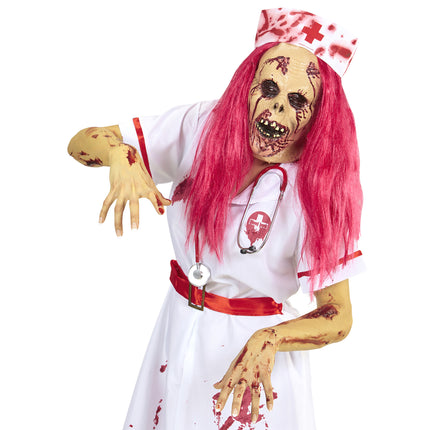 Maska na Halloween Pielęgniarka Zombie