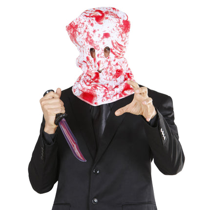Maska na Halloween Czerwona Biała Krwawa