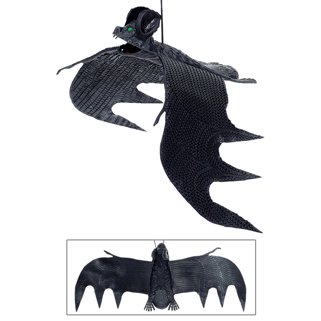 Halloweenowy sztuczny nietoperz 29 cm