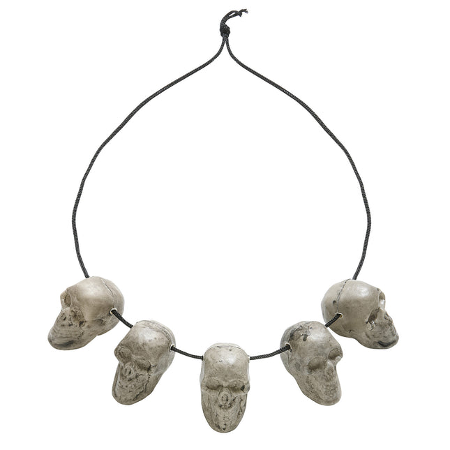 Naszyjnik na Halloween Srebrne Czaszki