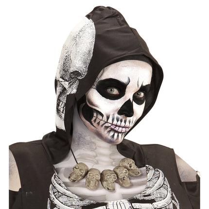 Naszyjnik na Halloween Srebrne Czaszki