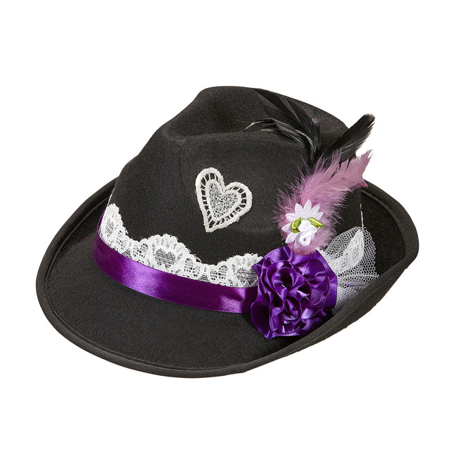 BAWARSKA FEDORA Z DEKORACJĄ