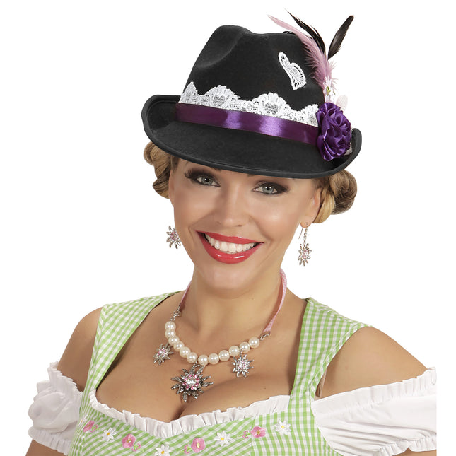 BAWARSKA FEDORA Z DEKORACJĄ