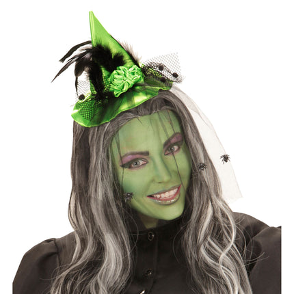 Kapelusz na Halloween Zielona Czarownica