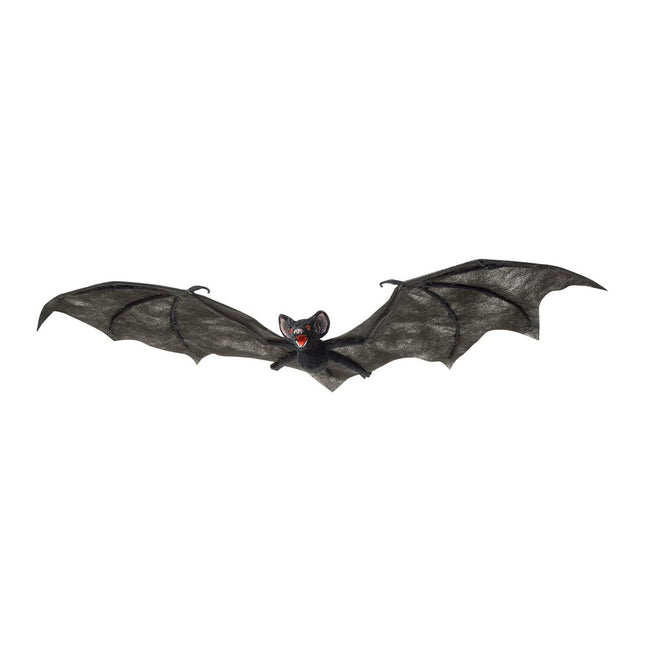 Halloweenowy sztuczny nietoperz czarny 74 cm