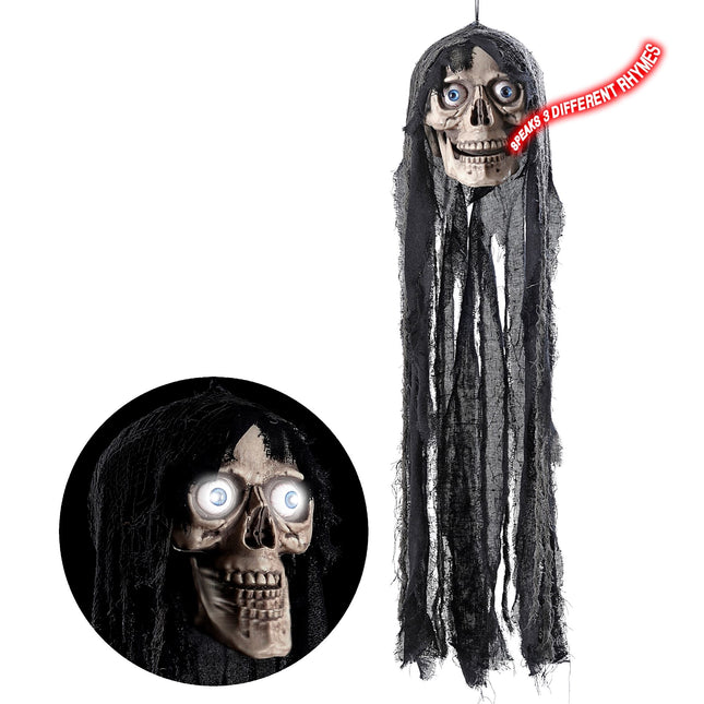 Halloweenowa lalka czaszka 70 cm