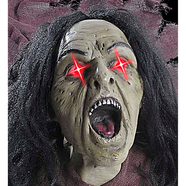 Halloweenowa lalka czarownica z dźwiękiem i światłem