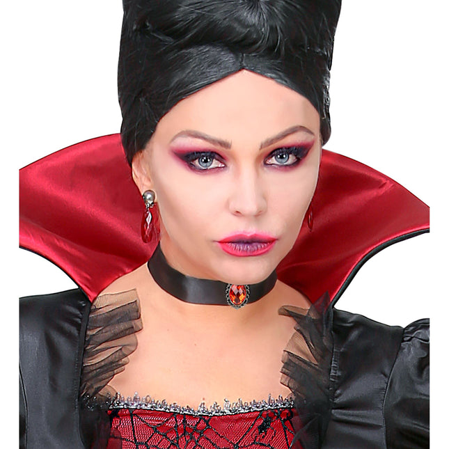 Naszyjnik na Halloween Czerwony Kamień