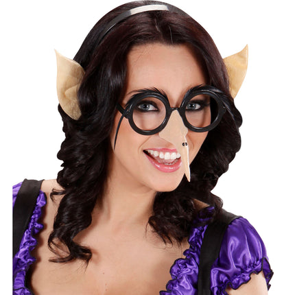 Opaska do włosów na Halloween Beżowe uszy