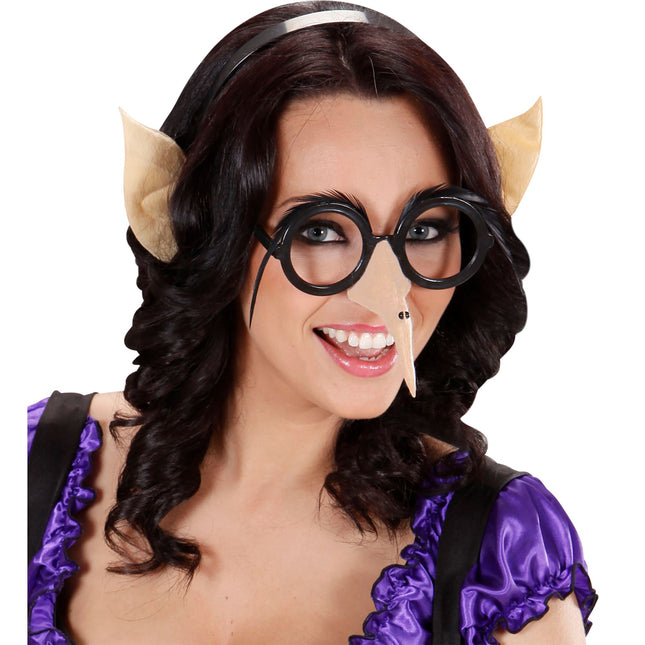 Opaska do włosów na Halloween Beżowe uszy