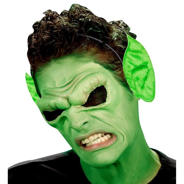 Opaska do włosów na Halloween Zielone Uszy