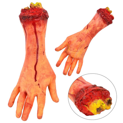 Halloweenowa sztuczna ręka odcięta kością