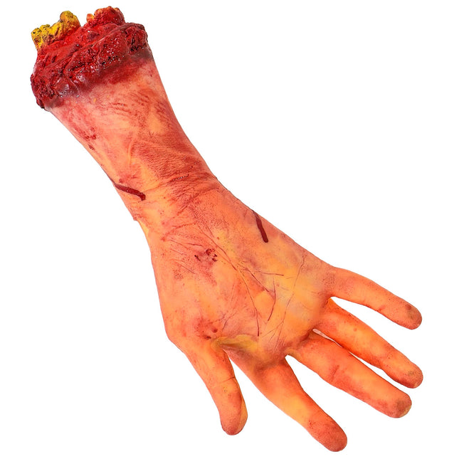 Halloweenowa sztuczna ręka odcięta kością