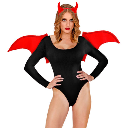 Zestaw akcesoriów na Halloween Czerwony Diabeł 2 szt