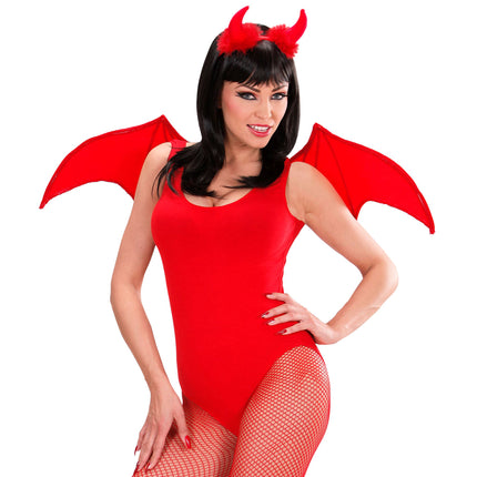 Zestaw akcesoriów na Halloween Czerwony Diabeł 2 szt