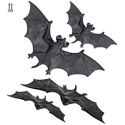 Halloweenowy sztuczny nietoperz 11cm 4szt