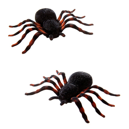 Halloweenowy sztuczny pająk 10cm 2szt