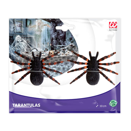 Halloweenowy sztuczny pająk 10cm 2szt