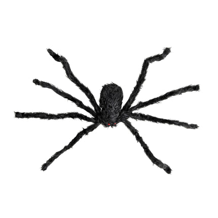 Halloweenowy sztuczny pająk czarny 75 cm