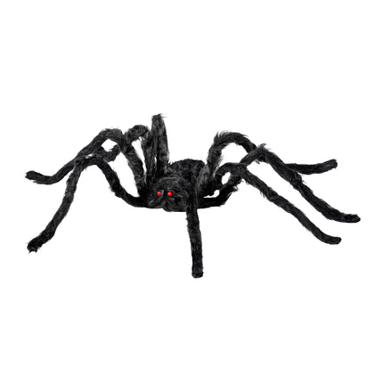 Halloweenowy sztuczny pająk czarny 75 cm