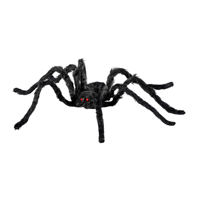Halloweenowy sztuczny pająk czarny 75 cm