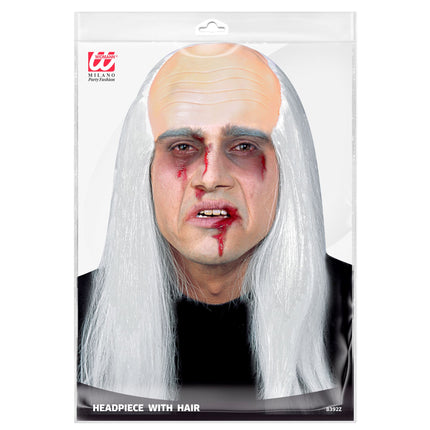 Peruka na Halloween Łysa Głowa
