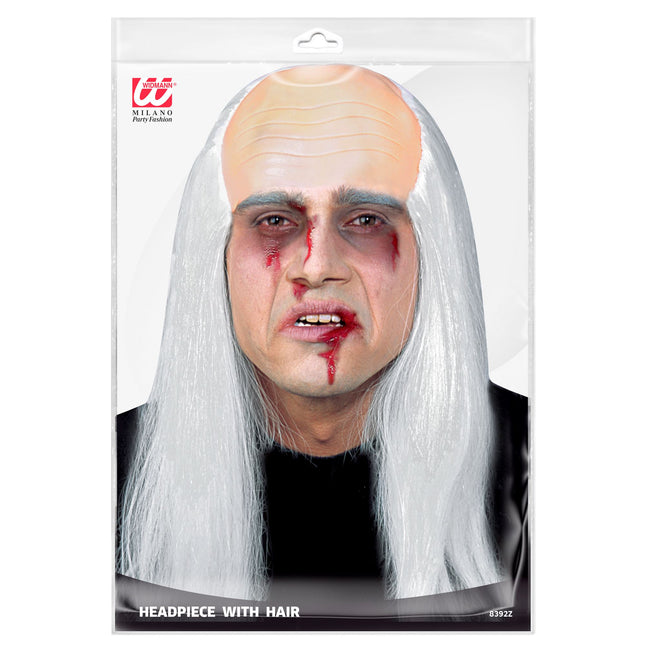 Peruka na Halloween Łysa Głowa