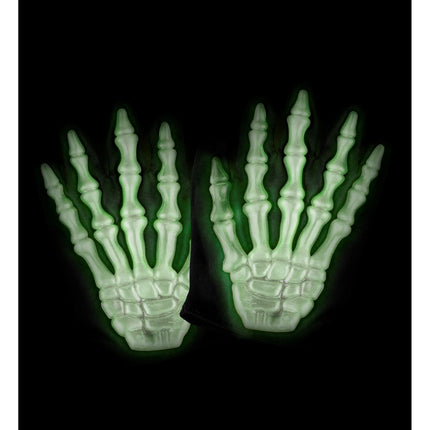 Rękawiczki na Halloween Czarny Biały Szkielet