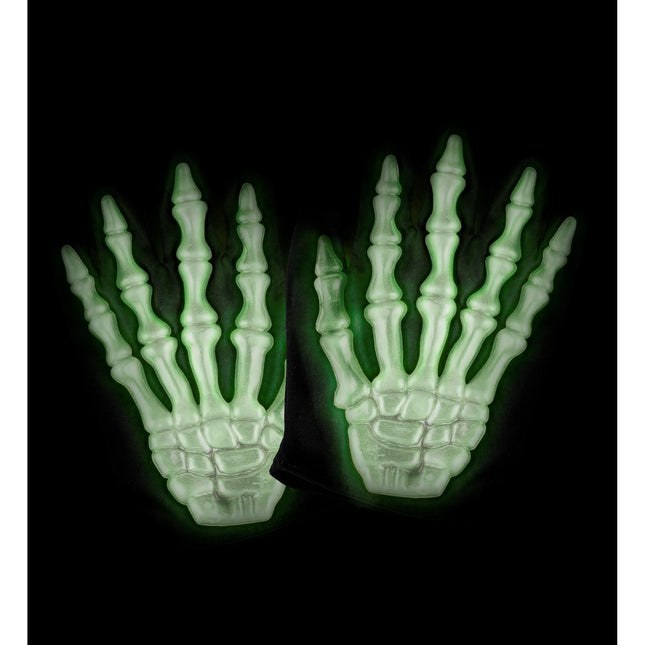 Rękawiczki na Halloween Czarny Biały Szkielet