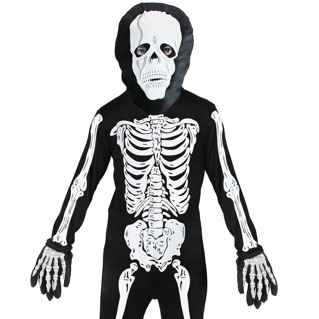 Rękawiczki na Halloween Czarny Biały Szkielet