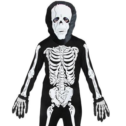 Rękawiczki na Halloween Czarny Biały Szkielet