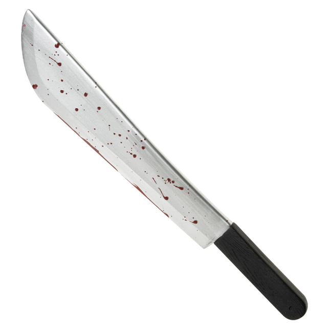 Halloweenowy sztuczny nóż z krwią 54 cm