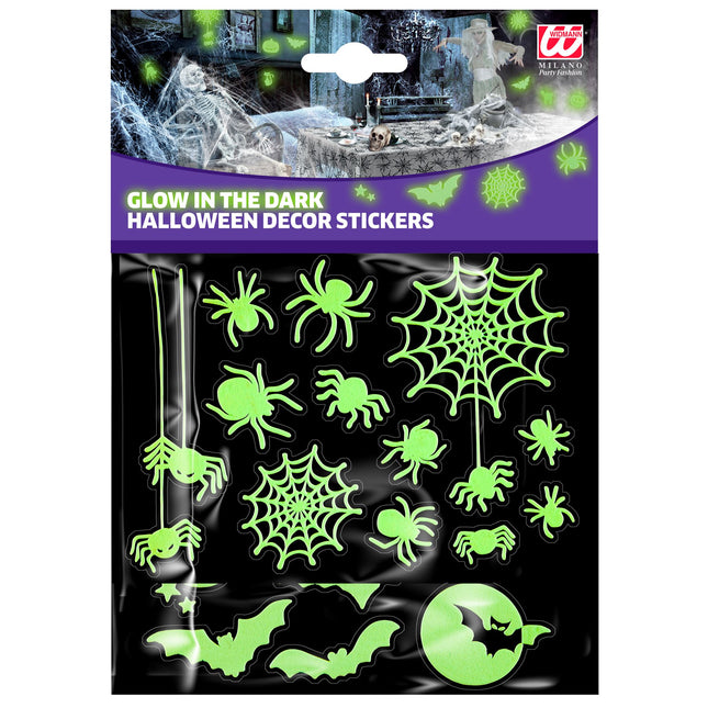 Naklejki na Halloween białe świecące w ciemności