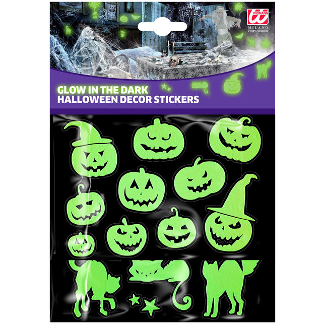 Naklejki na Halloween świecące w ciemności 21 cm